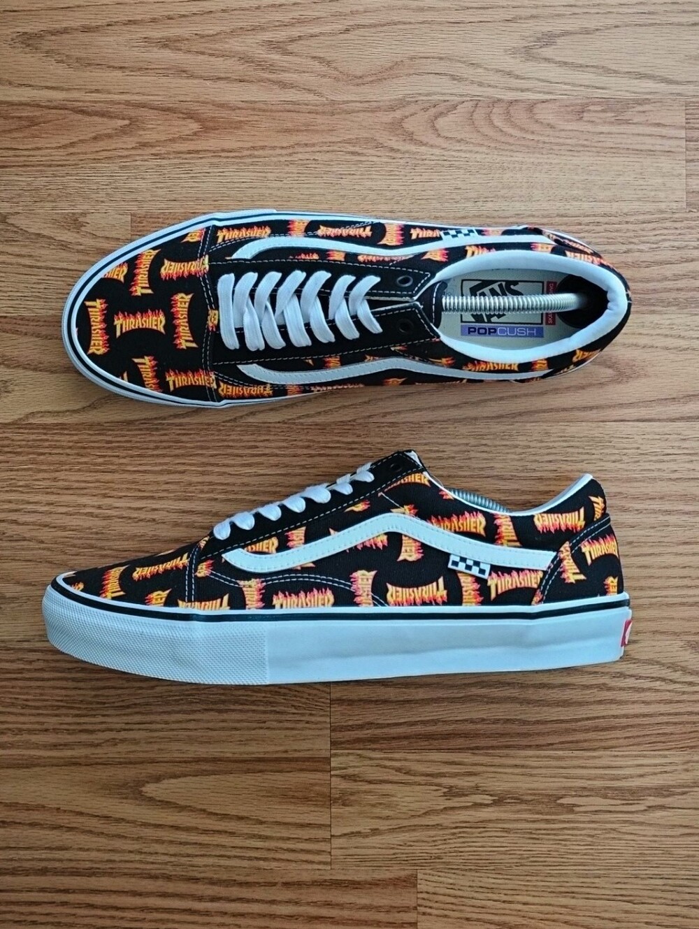 Vans Men's Old Skool Thrashers Flaming Skater Shoes Size 13🫥